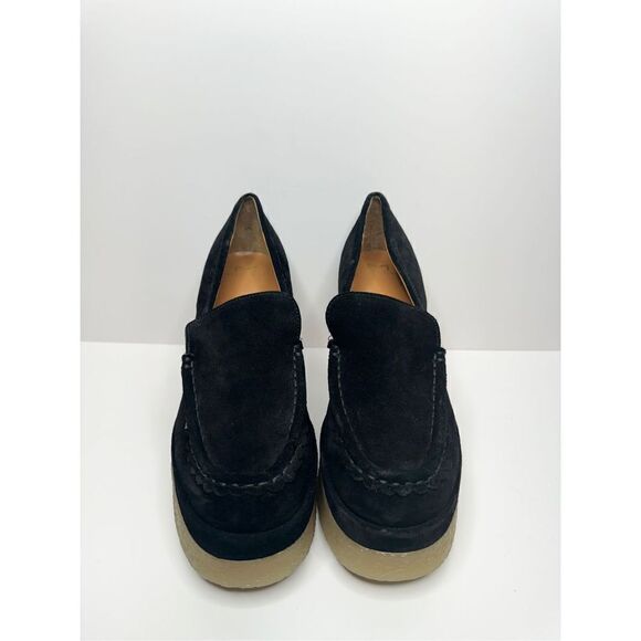 Marc Fisher Lina Platform Loafer 8.5 Suede Penny Light Black Slip On Shoes - Picture 3 of 9